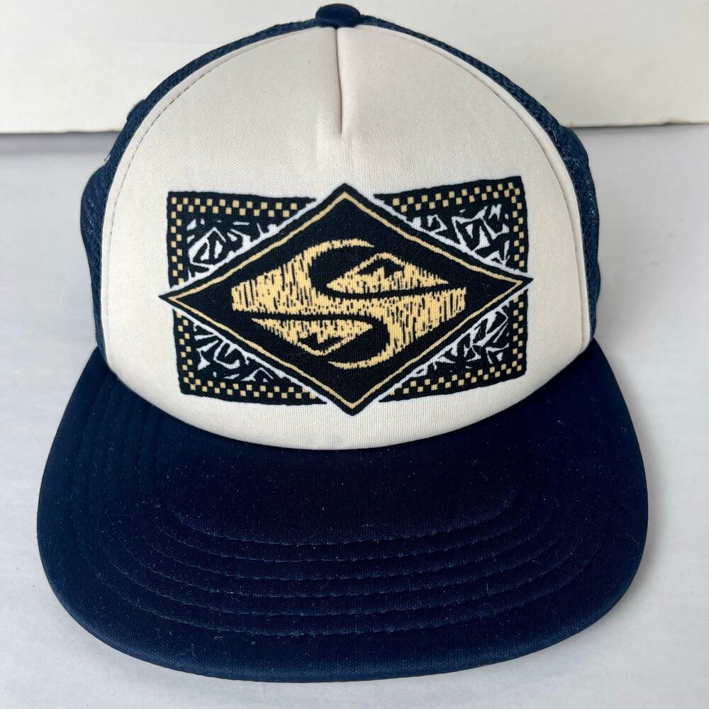 Quiksilver Boys Trucker Hat 5 Panel Rat Pack Retro Surf Wave Foam Snapback Youth